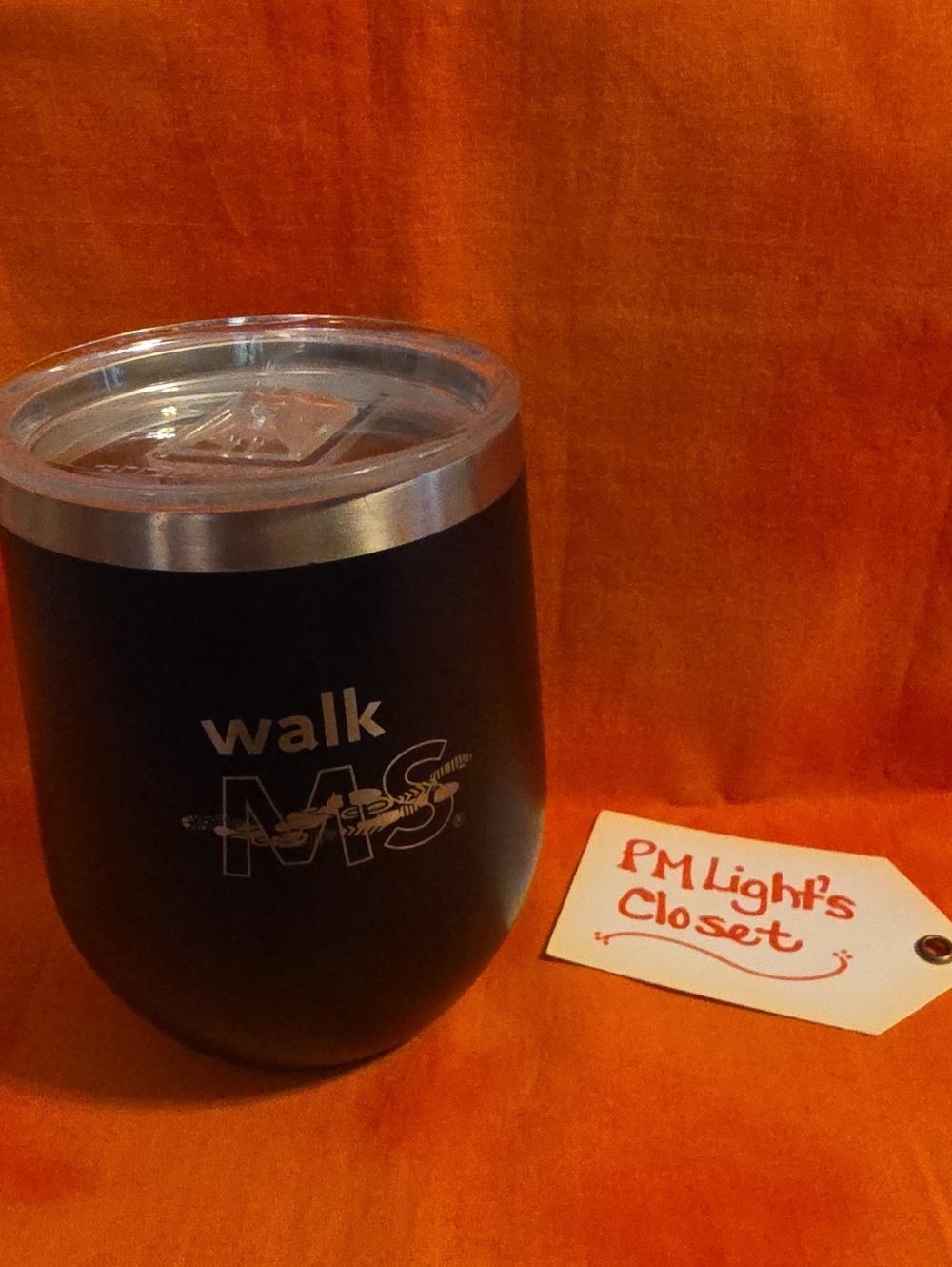 Walk MS Corkcicle Insulated Black Tumbler with Lid Wine 12oz